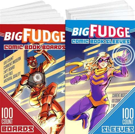 BIG FUDGE 100 Bolsas Y 100 Tablas Para Comics Fundas Manga