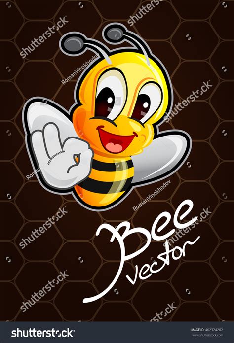 Cartoon Bee Vector Illustration Stock Vector (Royalty Free) 462324202 ...