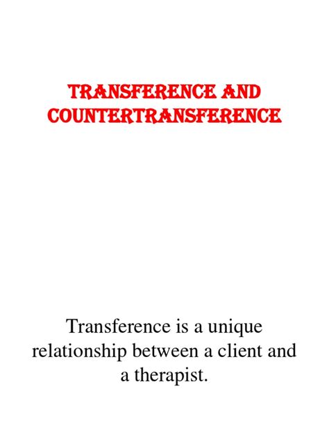 Transference and Countertransference 2 | Psychotherapy | Psychoanalysis ...