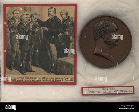 Arthur Inauguration Commemorative Items Stock Photo - Alamy