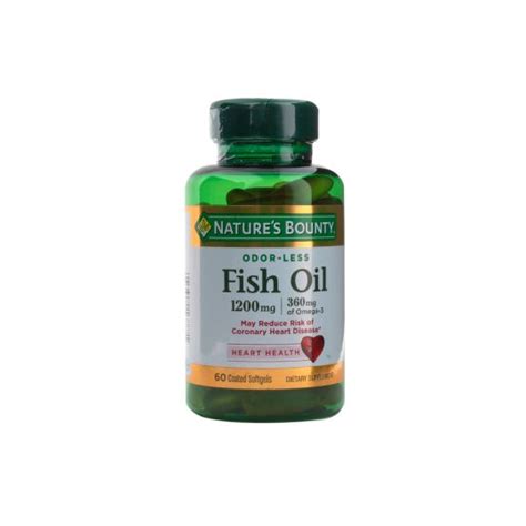 Natures Bounty Odorless Fish Oil1200mg60s