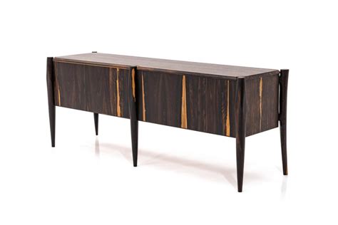 Modern Avec Credenza Sideboard In Ziricote Wood By Goebel For Sale At