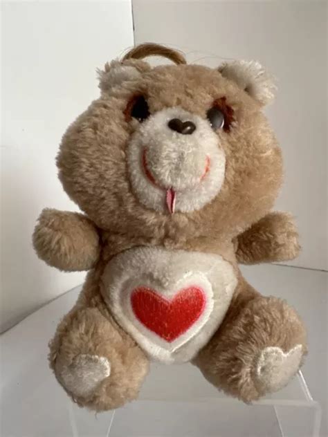 VTG KENNER 1983 Care Bears Tender Heart Bear Plush 8 Tan Heart On