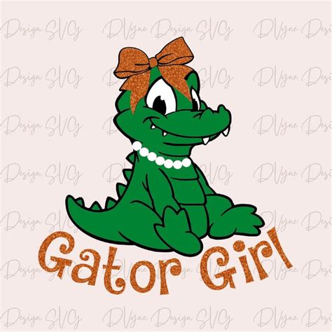 Baby Girl Gator Svg - Etsy