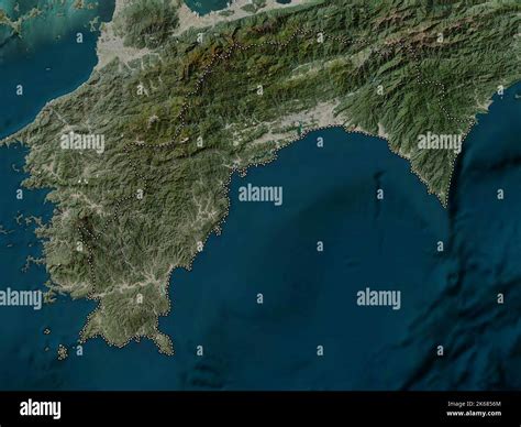 Kochi, prefecture of Japan. High resolution satellite map Stock Photo - Alamy