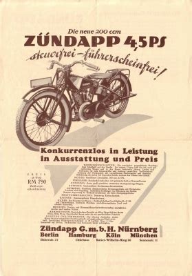 Motor lit de Zündapp Z 200 Prospekt brochure 6 1928