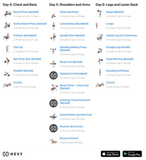 6 Day Split Workout - The Complete Guide (2024) - Hevy