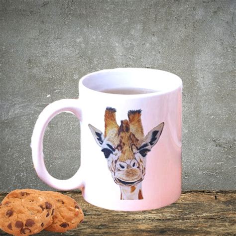 Taza de jirafa personalizada montaña rusa a juego disponible regalo