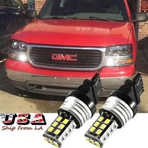 White Led Daytime Running Light Drl Bulbs For Gmc Sierra