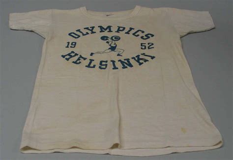 T Shirt Olympics Helsinki 1952 Weightlifting Design Australian Sports Museum