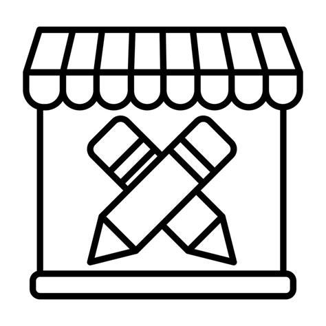 Stationery Shop Line Icon 14807196 Vector Art At Vecteezy