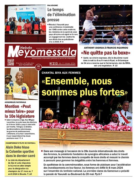 Meyomessala Hebdo Du Mars Meyomessala International