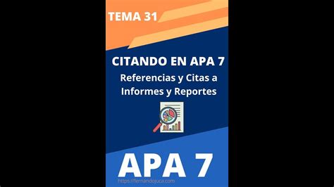 Cómo citar y referenciar informes y reportes en APA 7ma Edición Guía