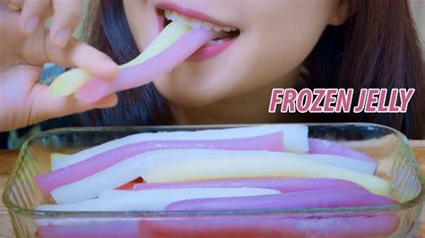 Asmr Frozen Jelly Stick Ice Eating Sounds Linh Asmr Youtube