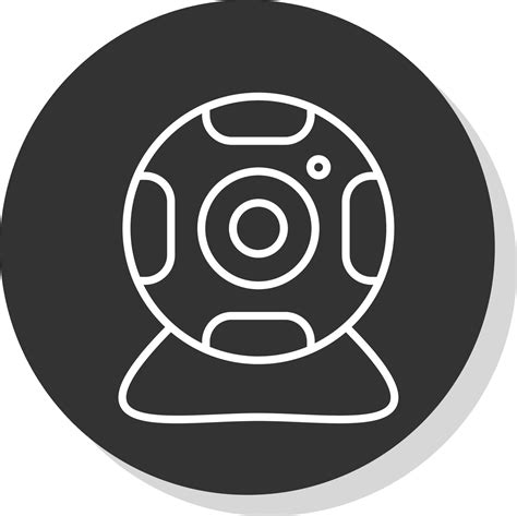 Web Cam Line Shadow Circle Icon Design Vector Art At Vecteezy