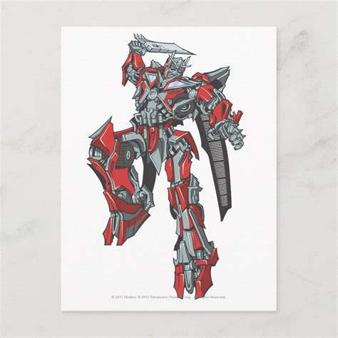 Sentinel Prime Line Art Postcard Transformers Artwork Marvel