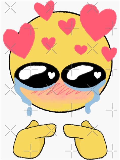 Uwu Heart Eyes Cursed Emoji Sticker For Sale By Youngestelder Redbubble