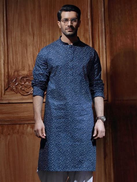 Edenrobe Gents Summer Kurta Designs Printed