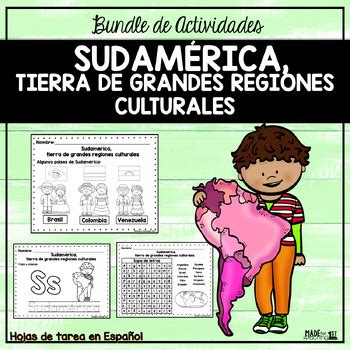 Sudamérica Spanish Worksheets by Made for Teaching 1st TPT