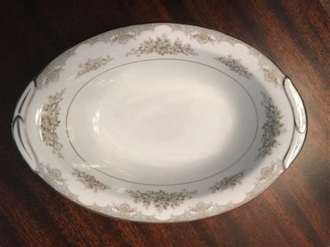 Shabby Chic Vintage Oval Serving Bowl By Noritake Pattern Etsy