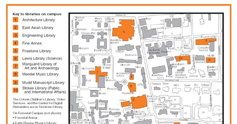 Map Of Princeton University Campus | Tourist Map Of English