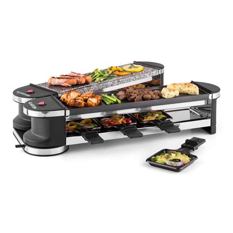 Buy Klarstein 1200w Raclette Grill Machine W Two Indoor Grill Areas