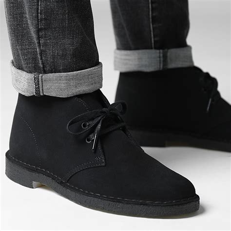 Clarks Originals Chaussures Desert Boots Black Suede