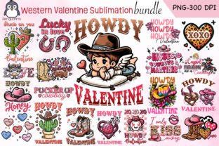 Western Valentine Sublimation Bundle Graphic By Penguprints Creative