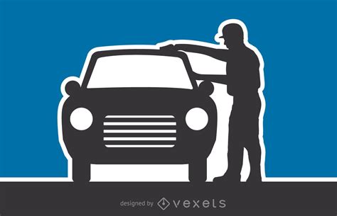 Car Wash Silhouette Vector Illustration Vector Download