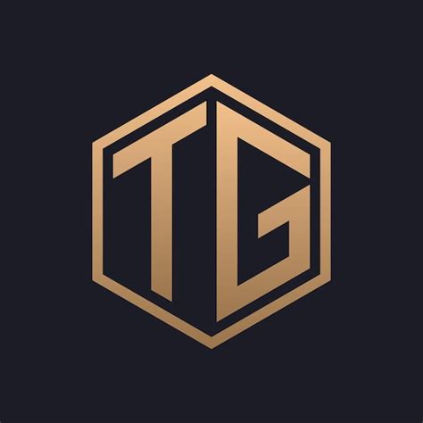 Premium Vector Elegant Hexagon Letter Tg Logo Design Initial