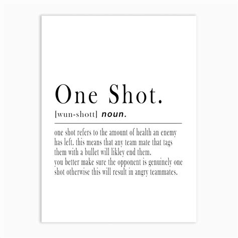 One Shot Art Print By Kunstudio Fy