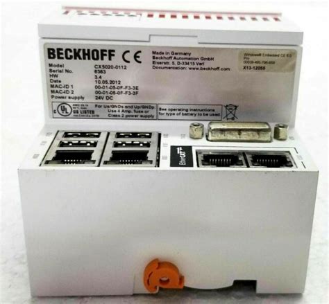 Cx5020 0112 Beckhoff CPU Module With Ek1110 EtherCAT For Sale Online EBay