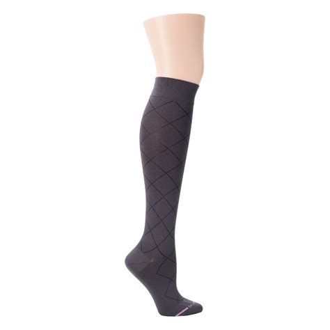 Diamond Pattern Knee High Compression Socks For Women Dr Motion