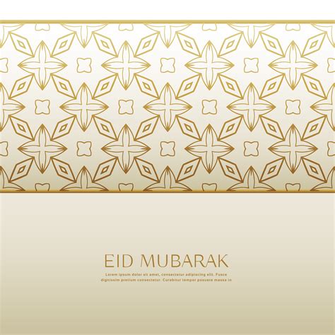 Islamic Eid Festival Background With Golden Pattern Download Free Vector Art Stock Graphics