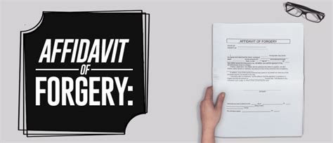 affidavit  forgery