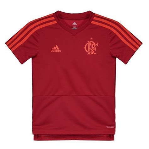 Camisa Adidas Flamengo Treino Juvenil Vermelha Futfanatics