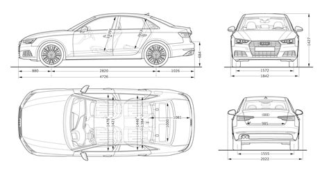 Audi A4 2022 Dimensions