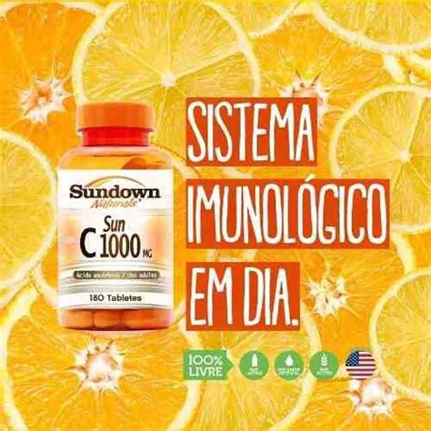 Kit 3 Vitamina C 1000mg Sundown Vitaminas 180 Comprimidos