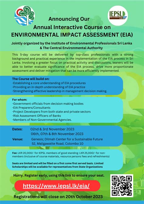 Annual Interactive Course On Environmental Impact Assessment Eia 2023