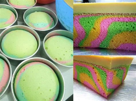 Kek Pelangi Kukus Sukatan Cawan Resipi Kek Marble Moist Sedap Guna