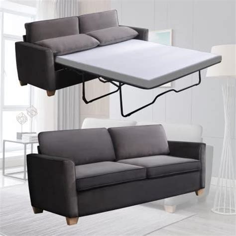 Amazon Mjkone Queen Size Pull Out Sofa Bed Velvet Sleeper Sofa