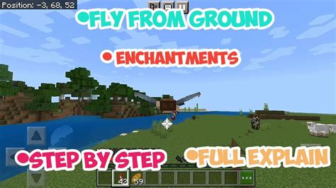 Minecraft Pe How To Fly From Ground How To Use Elytra Mcpe Youtube