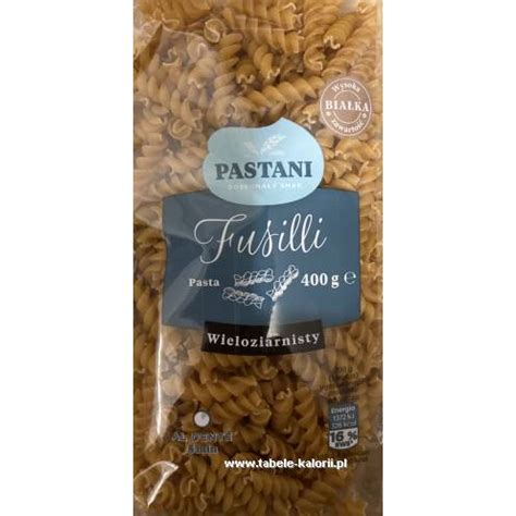 Ile Kcal Ma Makaron Fusilli Wieloziarnisty Pastani Tabele Kalorii