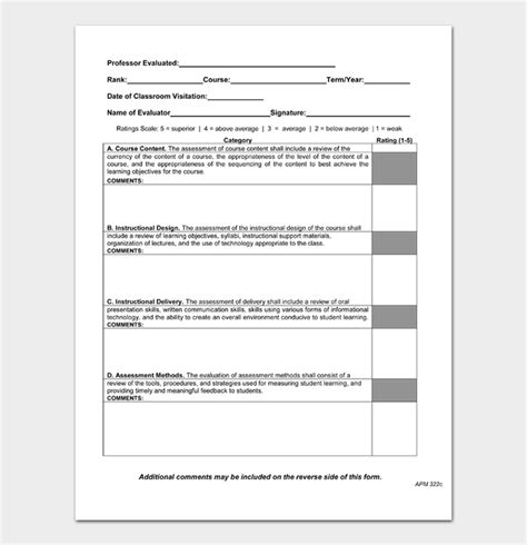 14 Free Peer Evaluation Forms Templates Word PDF DocFormats