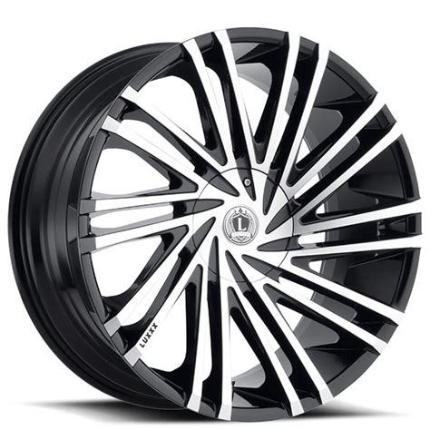 Luxxx Alloys Wheels Lux Gloss Black Machined Rims Lux