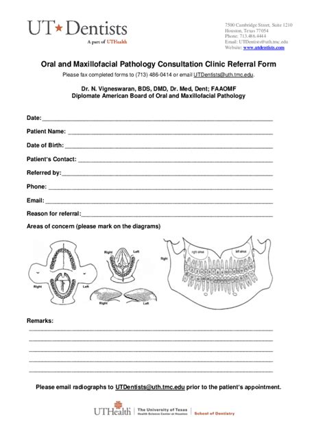 Fillable Online Oral And Maxillofacial Pathology Consultation Clinic