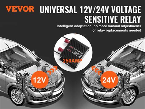 Vevor 250 Amp Dual Battery Smart Isolator 12v24v Universal Vsr