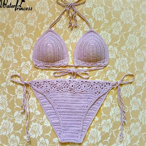 New White Bikinis Handmade Crochet Bikini Set Sexy Women Swimwea