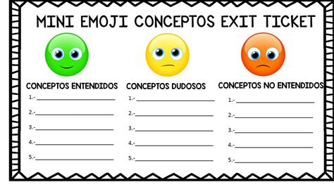 Emoji Exit Ticket