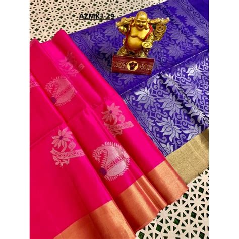 A New Arrival Of Party Wear Pure Handloom Kanji Varam Pure Silk Saree